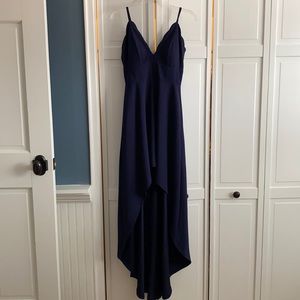 Navy High-low Dress
